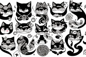 Nekomata tattoo idea