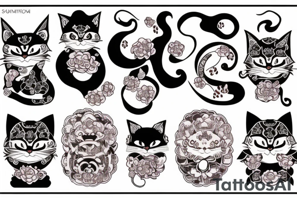 Nekomata tattoo idea