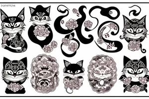 Nekomata tattoo idea