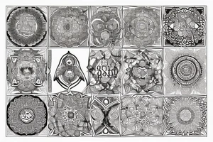 Moorish mandalas with samurai tattoo idea
