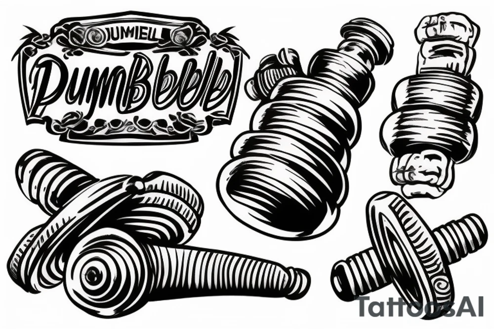 Dumbbell tattoo idea