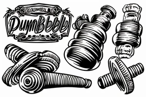 Dumbbell tattoo idea