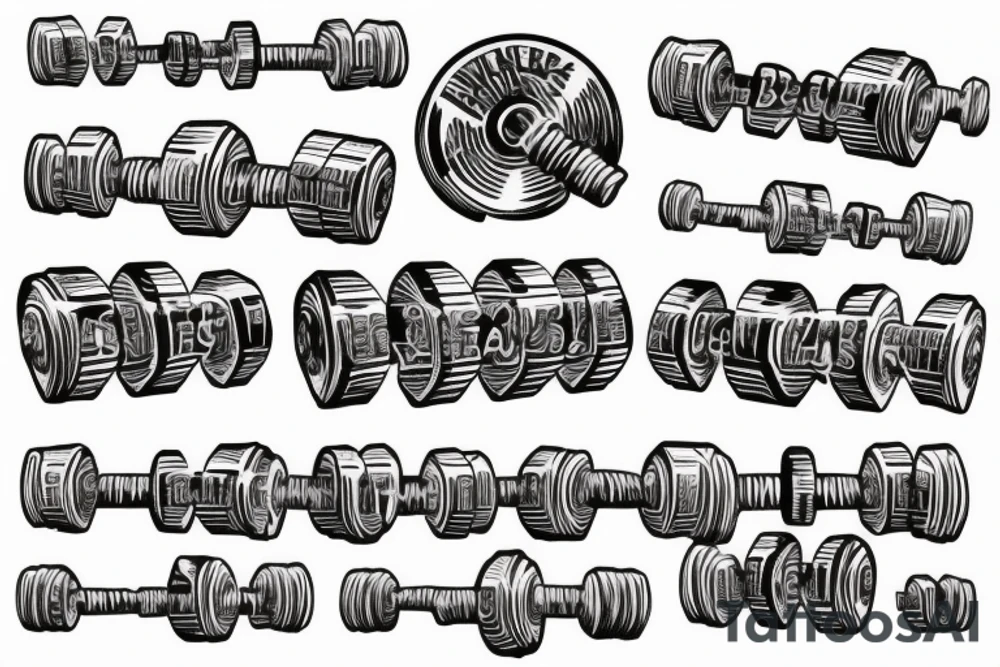 Dumbbell tattoo idea