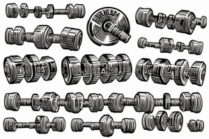 Dumbbell tattoo idea