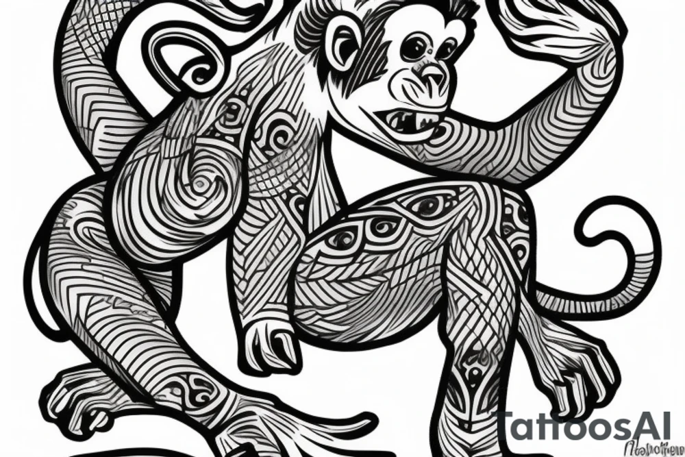 Monkey tattoo idea