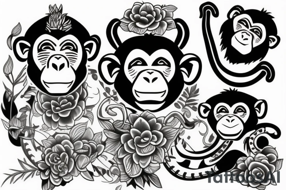 Monkey tattoo idea