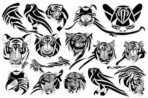 Bird Tiger tattoo idea