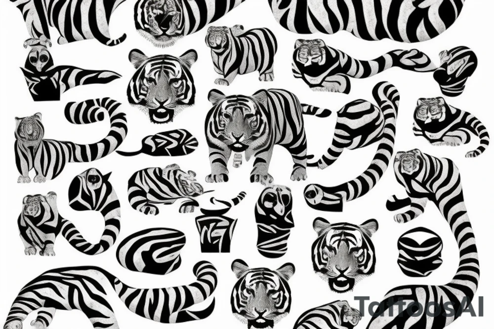 Bird Tiger tattoo idea