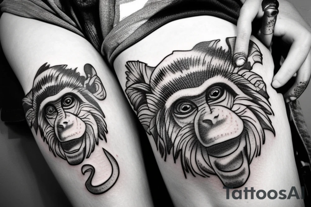 Monkey tattoo idea