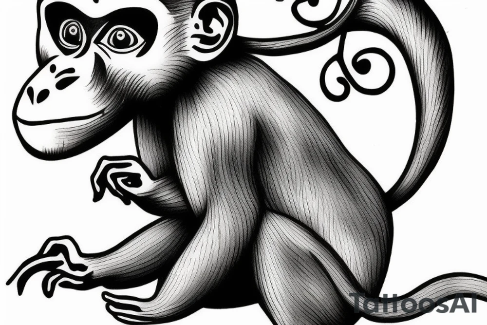 Monkey tattoo idea