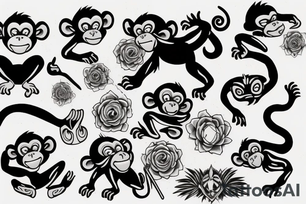 Monkey tattoo idea