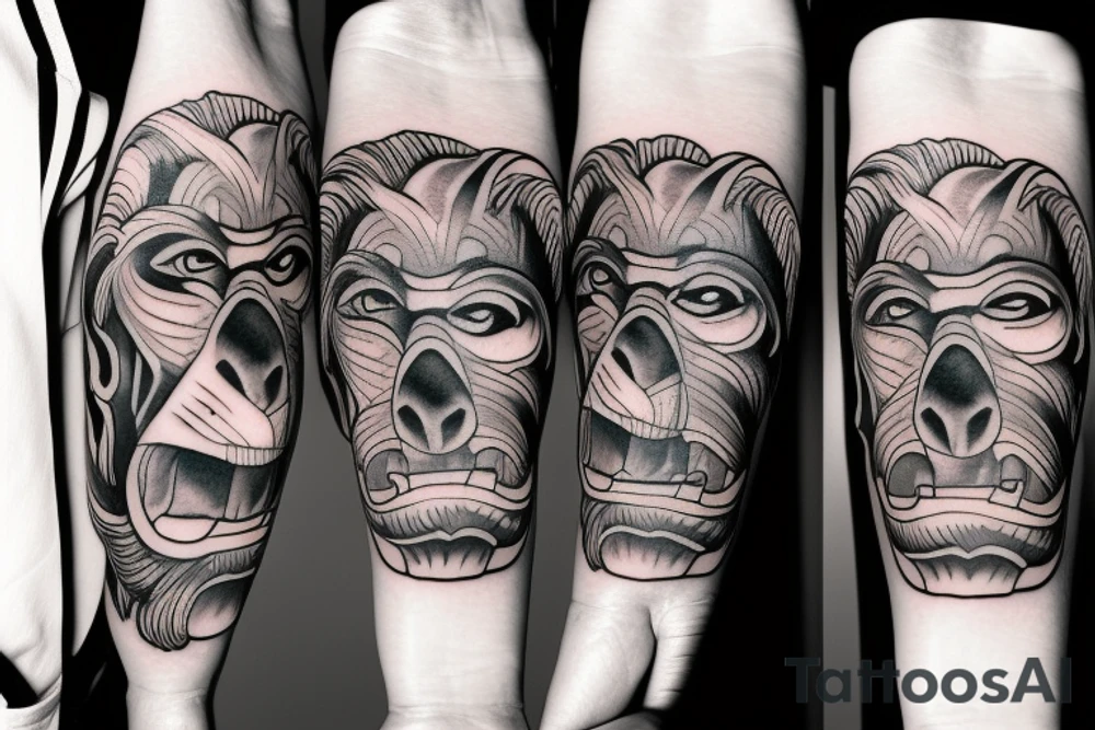 Monkey tattoo idea