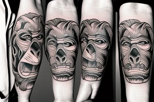 Monkey tattoo idea