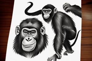 Monkey ape gorilla tattoo idea