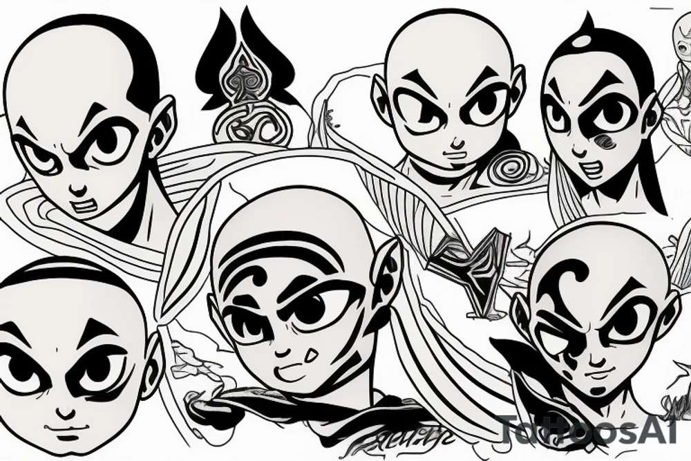 avatar aang tattoo idea