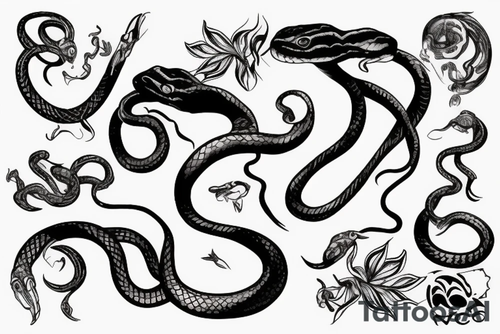 Snake on arm tattoo idea