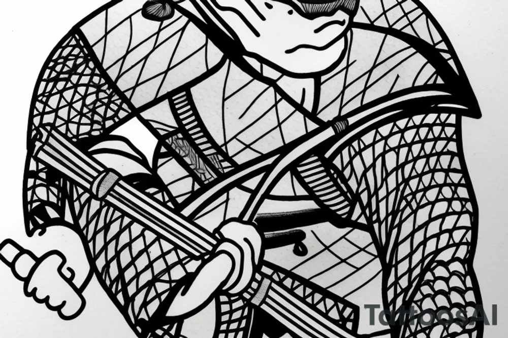 Sitting samurai next to cherry tree with katana stick into soil tattoo idea Sitting samurai next to cherry tree with katana stick into soil tattoo idea