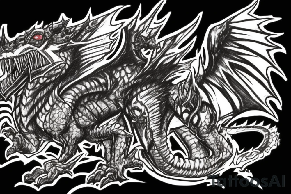 Deathwing from World of Warcraft holding Dragon Soul tattoo idea