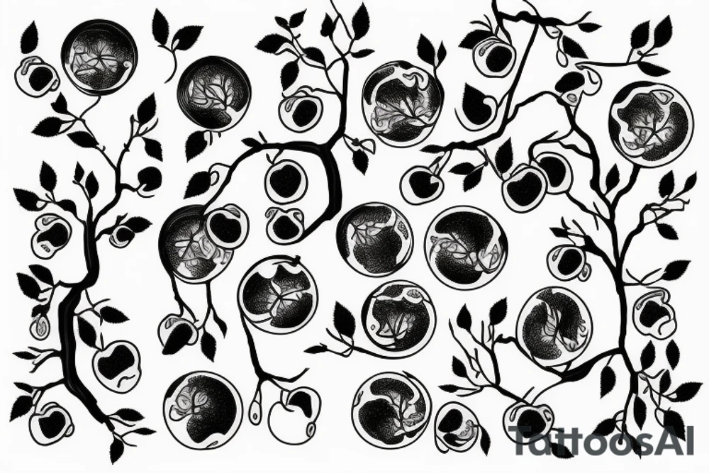 full cherry tree tattoo idea