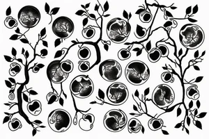 full cherry tree tattoo idea
