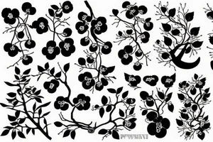 full cherry tree tattoo idea