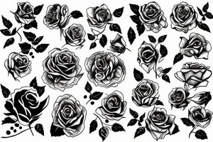 Black czy with rose tattoo idea