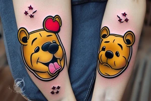 Pooh bear and a Bulldog tattoo idea