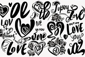 Quote "Love You Super"
Date 12.12.52 - 26.12.22 tattoo idea