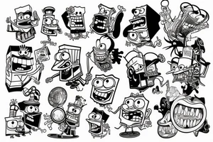 SpongeBob as a gangster tattoo idea