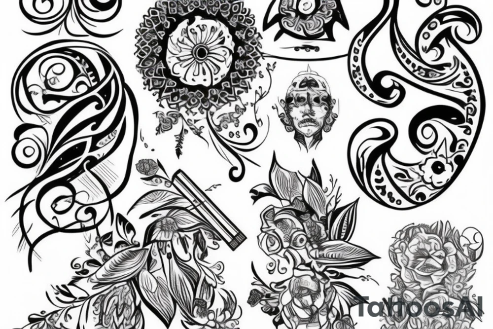 slavic soft lines tattoo idea
