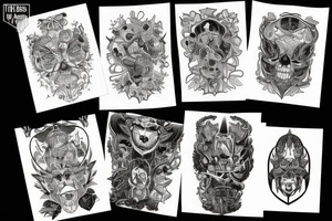 Czarny kot tattoo idea