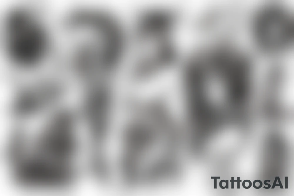 a dark greek mythology theme tattoo idea