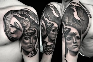 a dark greek mythology theme tattoo idea