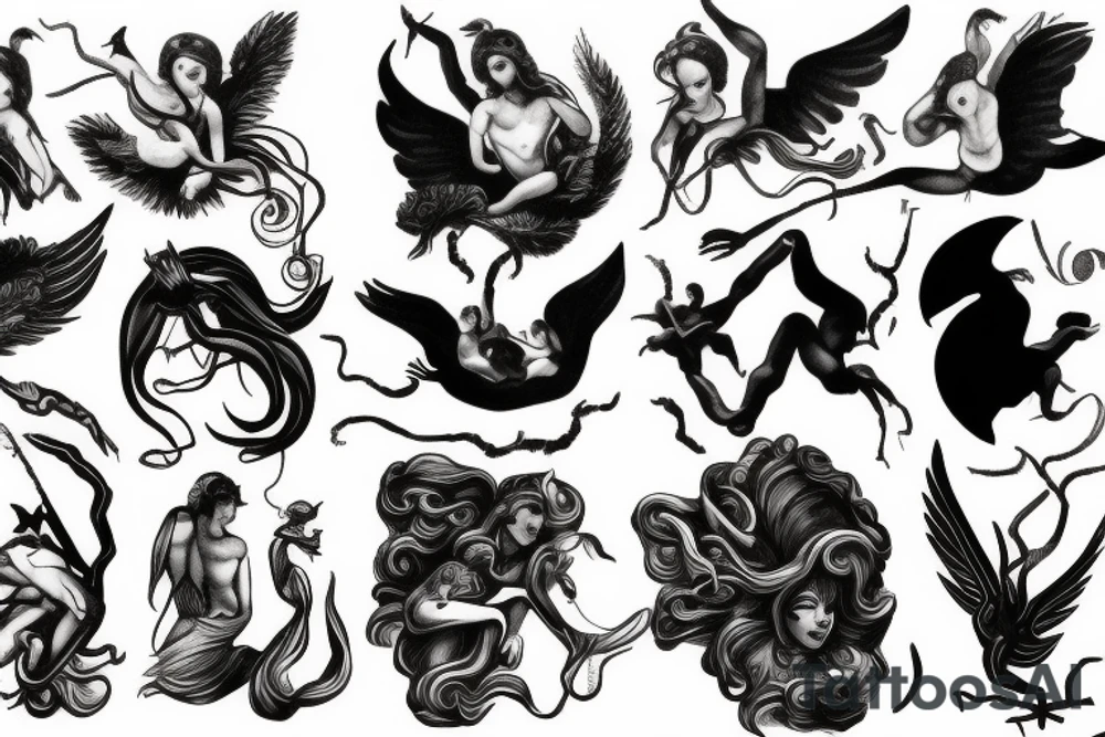 dark motive greek mythology tattoo idea