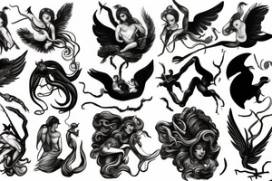 dark motive greek mythology tattoo idea