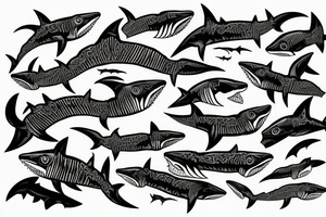 Maori warrior waves shark tattoo idea