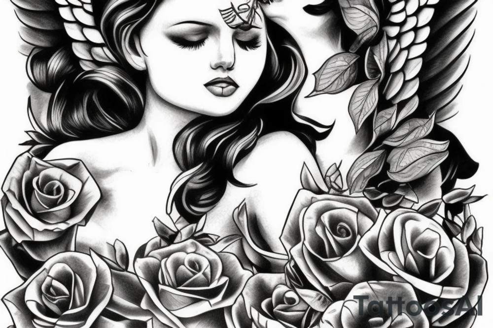 Angel tattoo idea