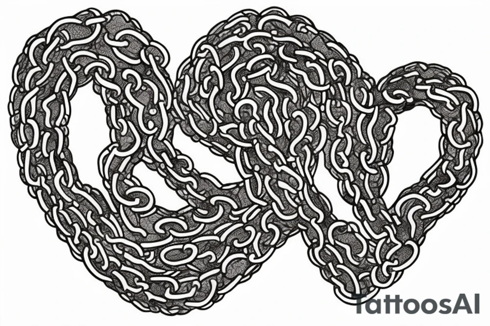 Heart being held down by chains tattoo idea