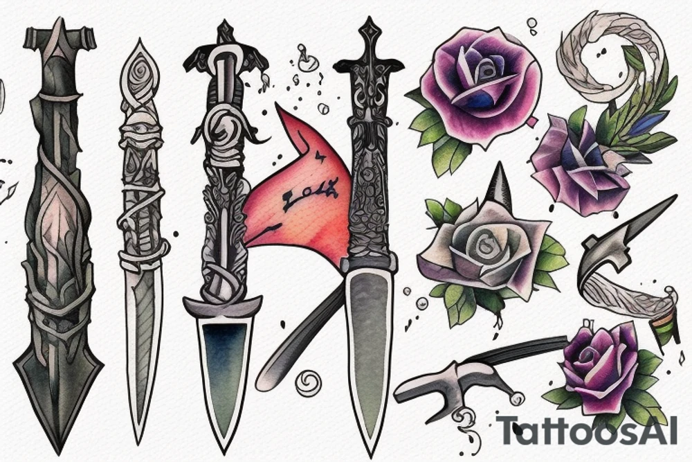 Sword of depression tattoo idea