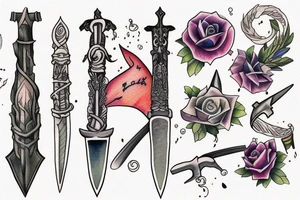 Sword of depression tattoo idea