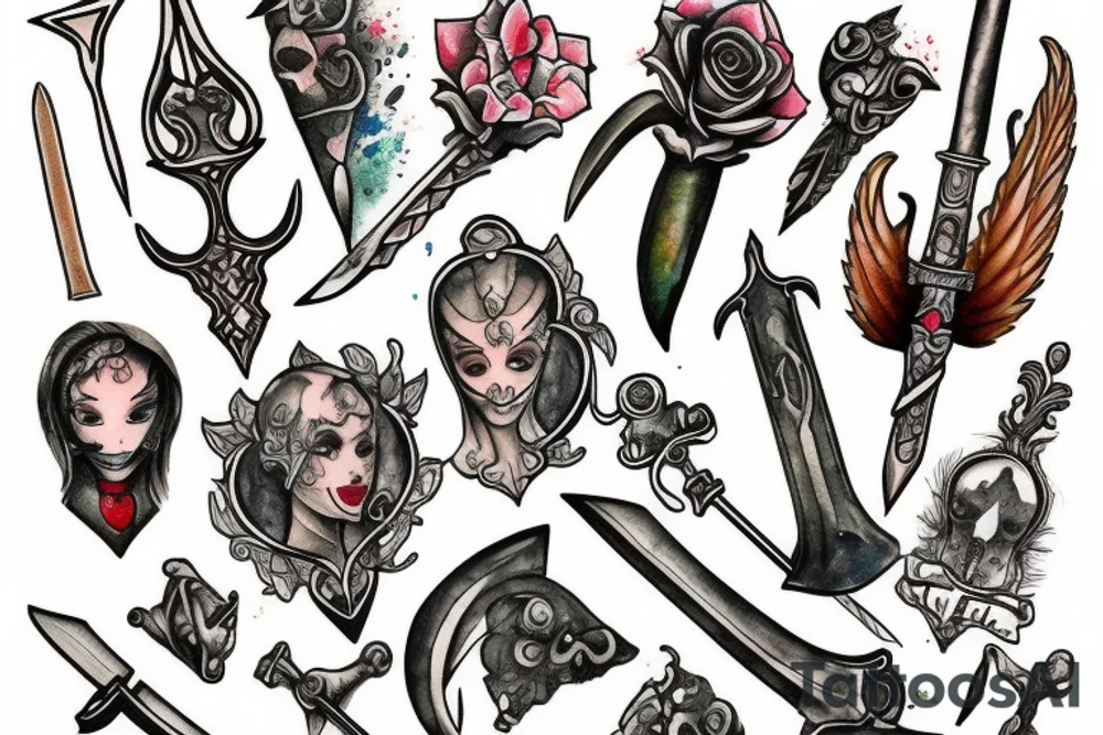 Sword of depression tattoo idea