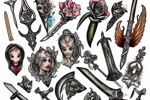 Sword of depression tattoo idea