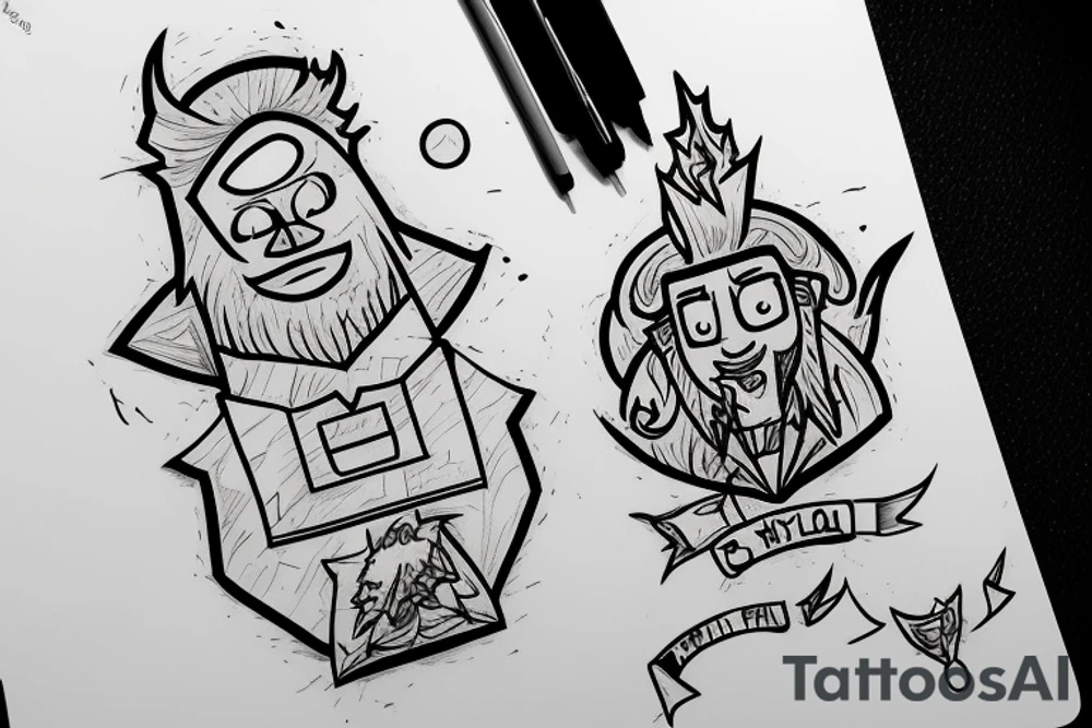 Bill Cypher from Gravity Falls tattoo idea