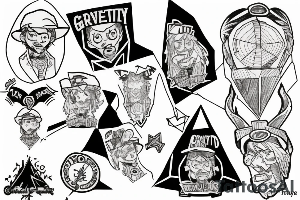 Bill Cypher from Gravity Falls tattoo idea