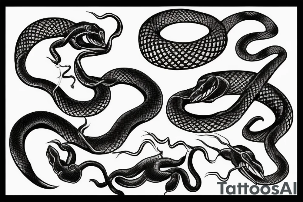Black snake tattoo idea