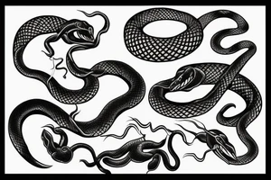 Black snake tattoo idea