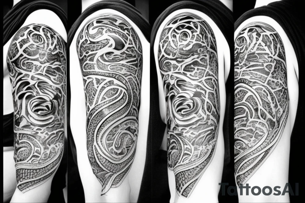 Black snake tattoo idea