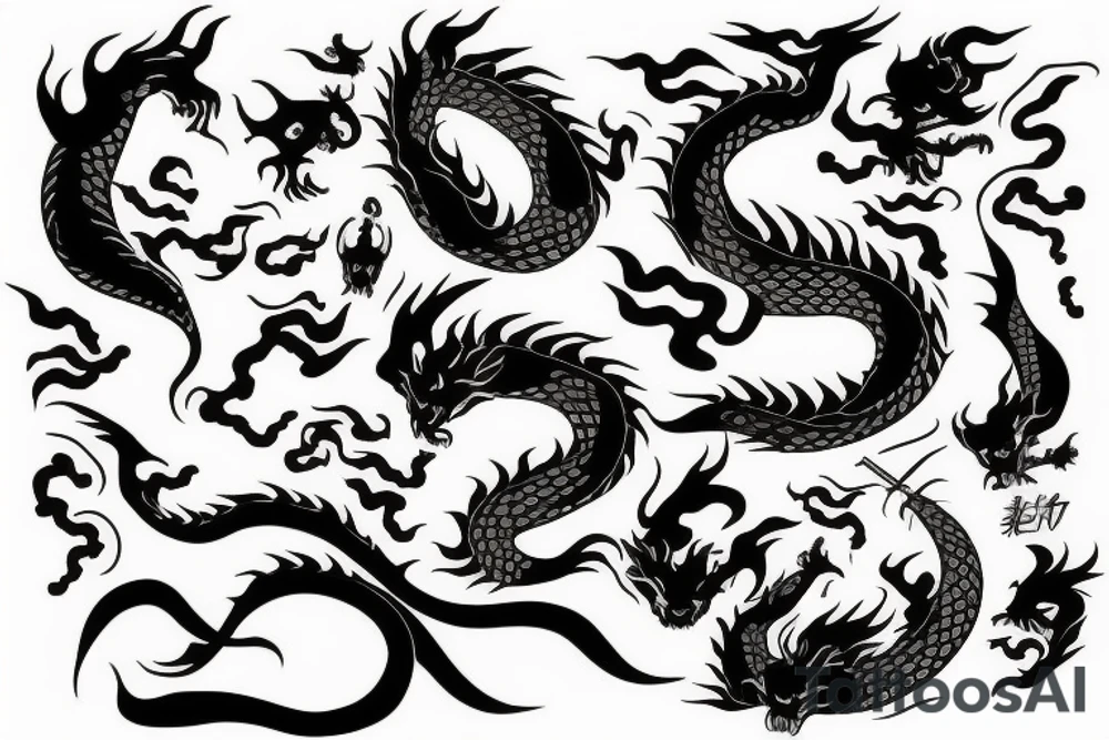 Woman with fan and the dragon tattoo idea