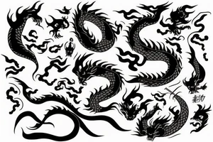 Woman with fan and the dragon tattoo idea