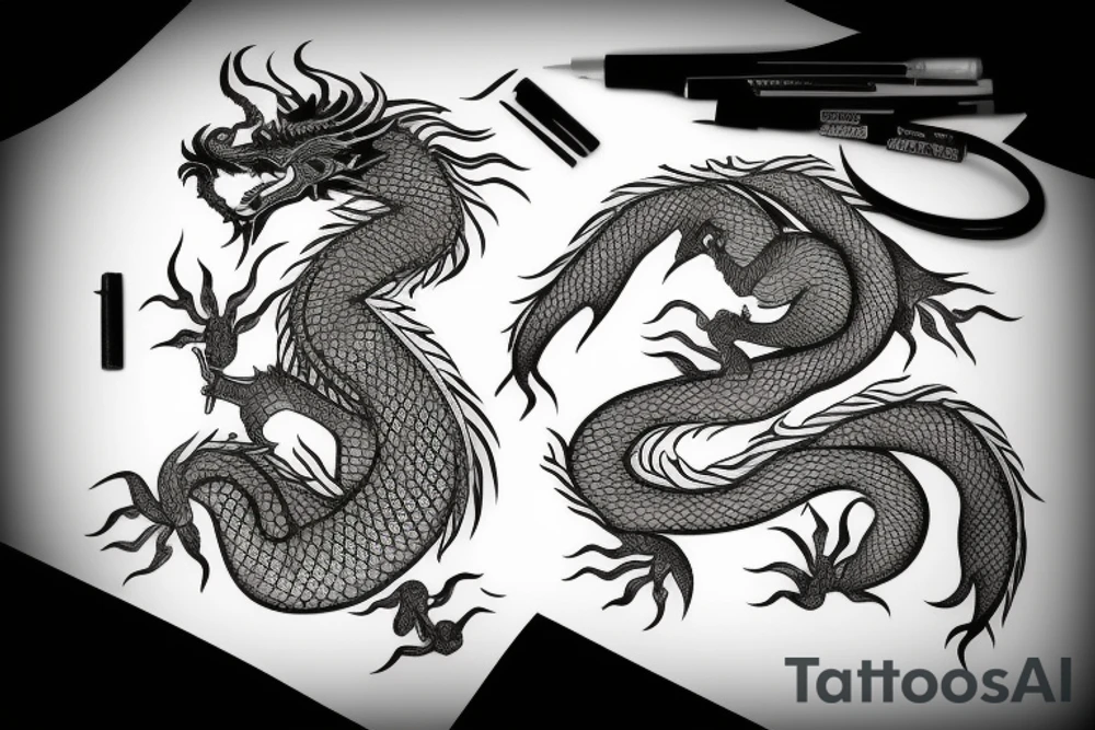 Woman with fan and the dragon tattoo idea